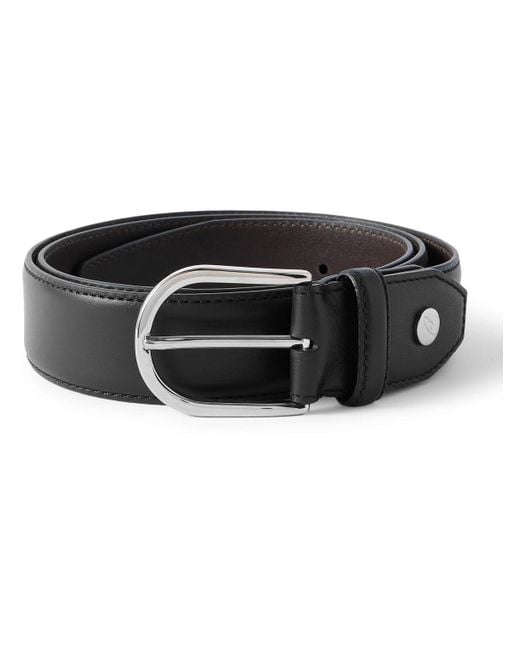 Brioni Black 2.8Cm Leather Belt for men