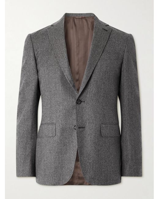 Canali Gray Impeccabile Wool Suit Jacket for men