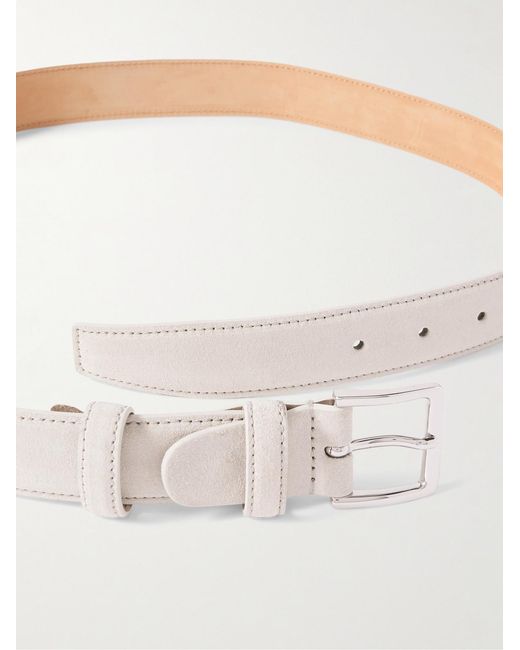 Mr P. Natural 3Cm Suede Belt for men