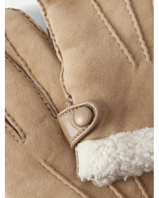 Loro Piana Natural Gabriel Shearling Gloves for men