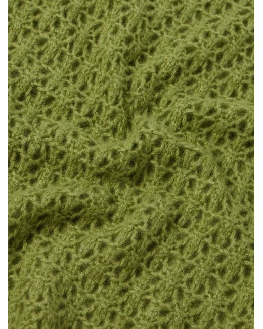 Séfr Green Aki Open-knit Cashmere Sweater for men