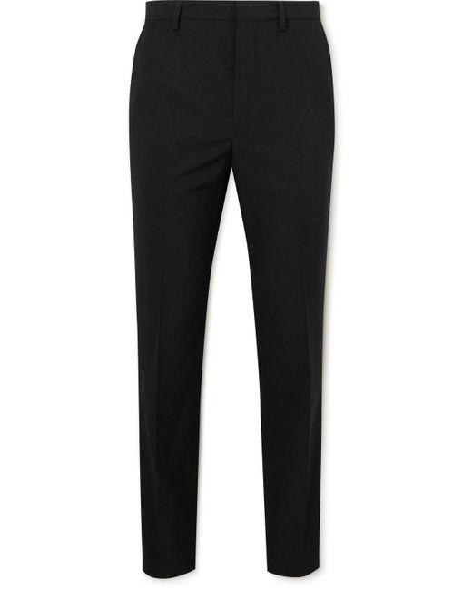 Dries Van Noten Black Patrino Straight-leg Pleated Crepe Trousers for men