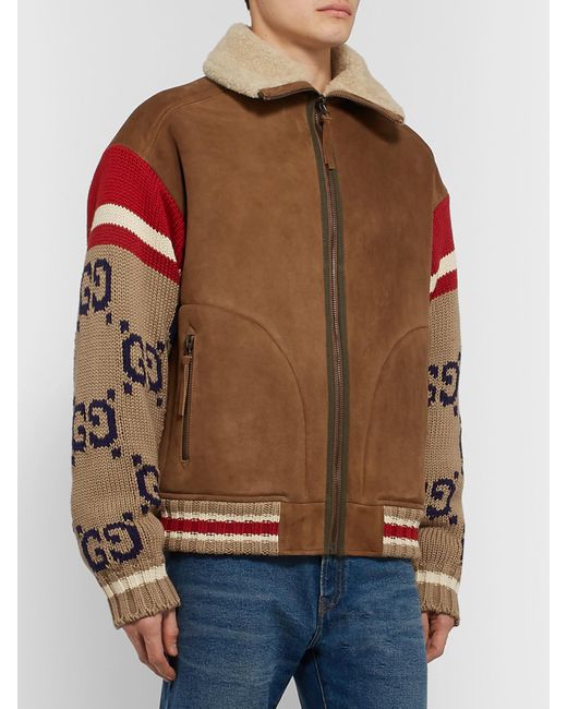 Gucci suede jacket clearance mens