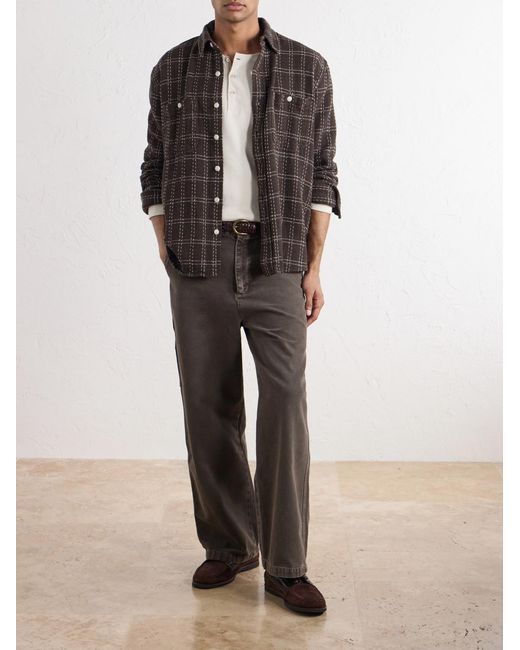 A.P.C. Gray Dan Carpenter Wide-Leg Cotton-Canvas Trousers for men