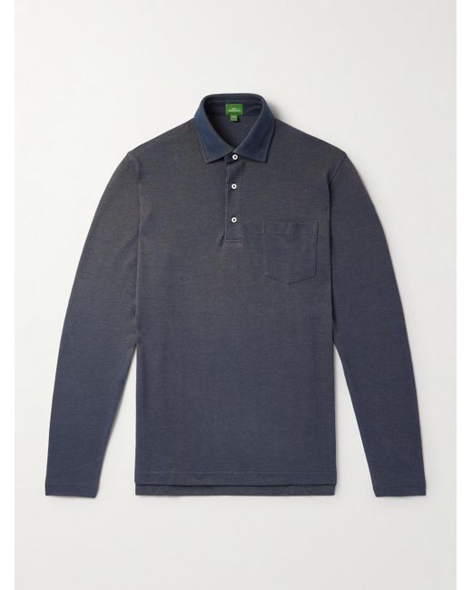 Sid Mashburn Blue Pima Cotton-Piqué Polo Shirt for men