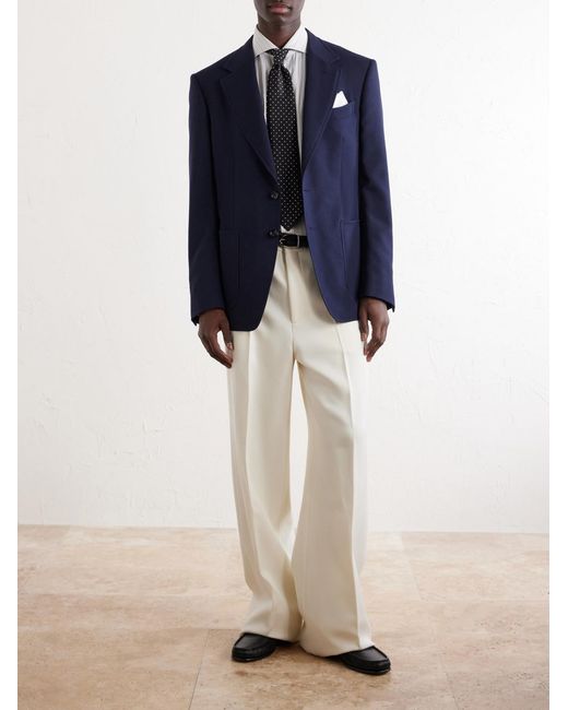 Tom Ford Blue Atticus Wool-Blend Blazer for men