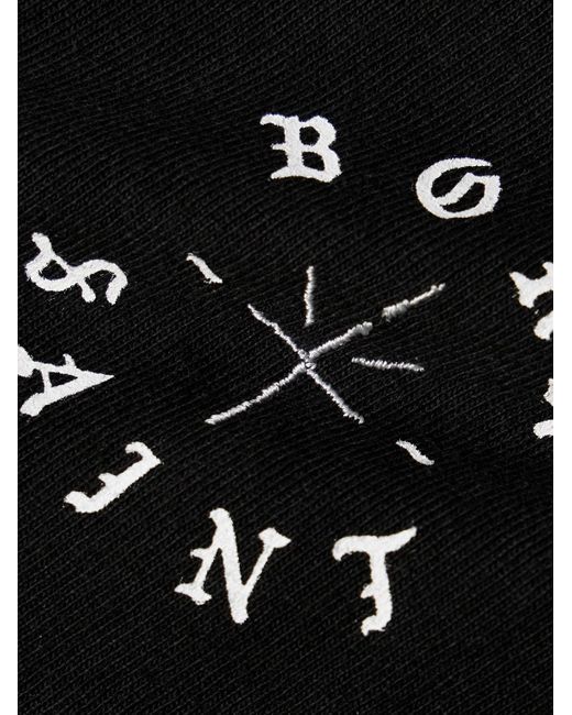 SAINT Mxxxxxx Black Born X Raised Logo-print Embroidered Cotton-jersey T-shirt for men