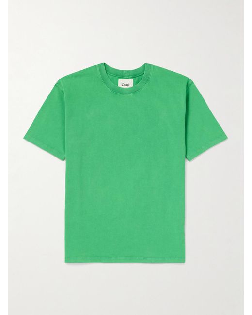 Drake's Green Cotton-jersey T-shirt for men