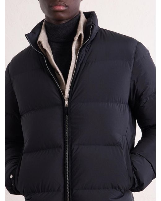 Zegna Blue Quilted Padded Shell Down Jacket for men