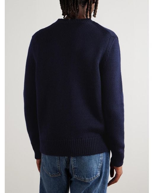 Sunspel Pullover aus Merinowolle in Blue für Herren