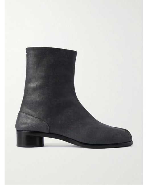 Maison Margiela Tabi Stiefel aus strukturiertem Leder mit geteilter Kappe in Blue für Herren