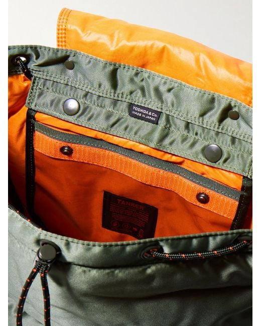 Porter-Yoshida and Co Green Tanker Rucksack Nylon-Twill Backpack for men