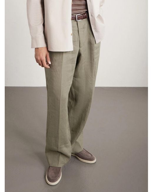 Officine Creative Brown Herbie Suede Loafers for men