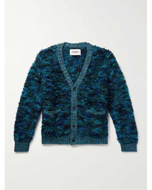 Corridor NYC Blue Gilly Textured-cotton Cardigan for men