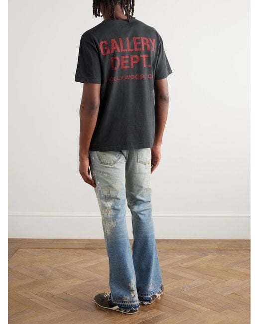 GALLERY DEPT. Black Souvenir Logo-print Cotton-jersey T-shirt for men