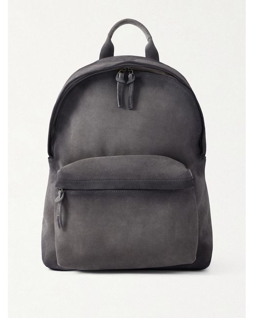 Officine Creative Gray Oc 001 Suede Backpack for men