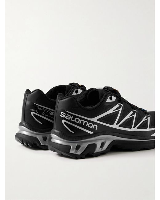 Salomon Black Xt-6 Gore-tex® Rubber-trimmed Mesh Sneakers for men