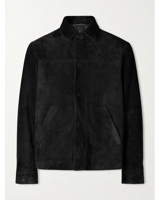 Tom Ford Black Brushed-Suede Chore Jacket for men