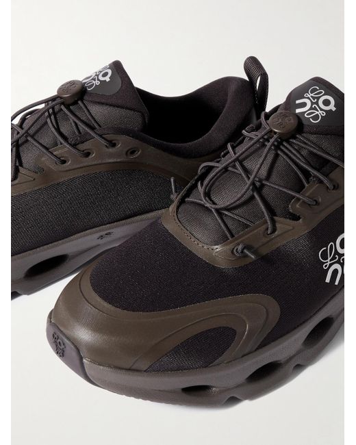 Loewe Black On 8 Cloudsolo Rubber-Trimmed Mesh Sneakers for men