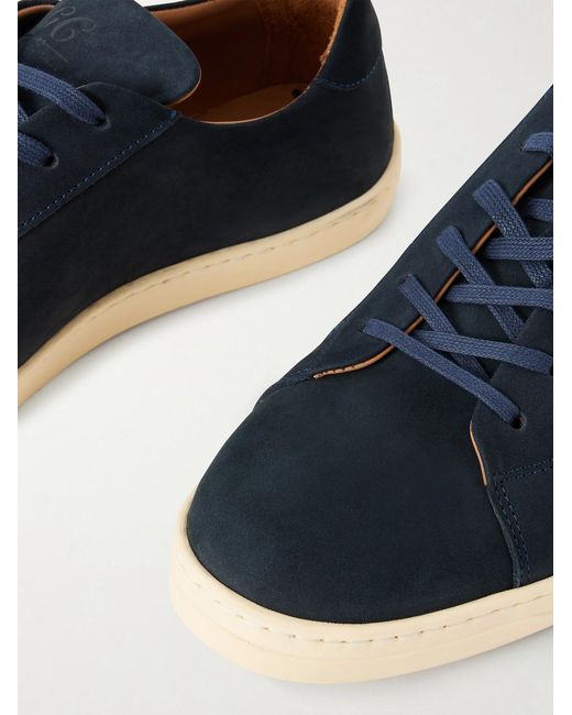 George Cleverley Blue Jack Iii Suede Sneakers for men