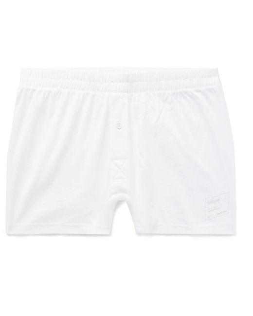 Entireworld White Slim-fit Organic Cotton-jersey Boxer Shorts for men