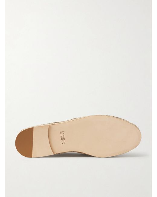 Brunello Cucinelli Natural Raffia Espadrilles for men