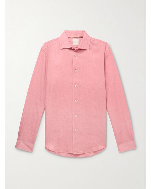 Paul Smith Pink Linen Shirt for men