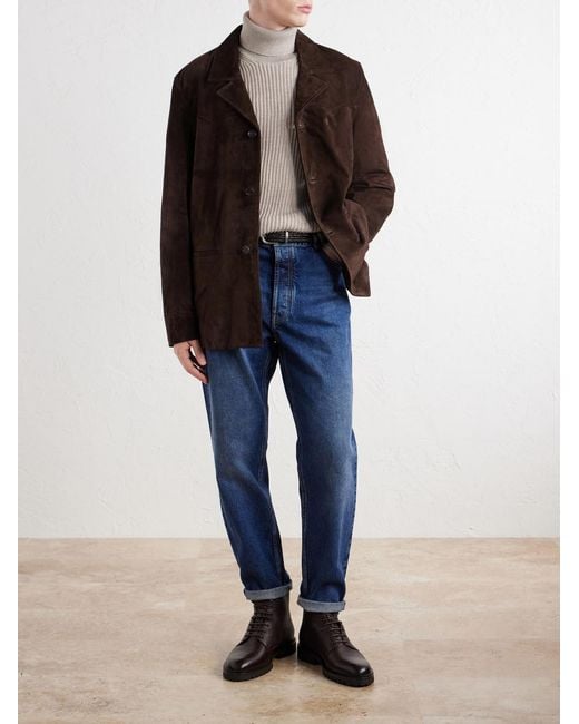 Nili Lotan Brown Ridgway Suede Blazer for men
