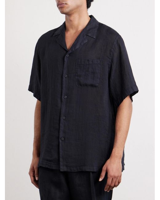 Altea Blue Hadley Linen Shirt for men