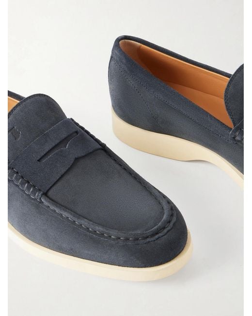 Tod's Blue Elisir Suede Loafers for men