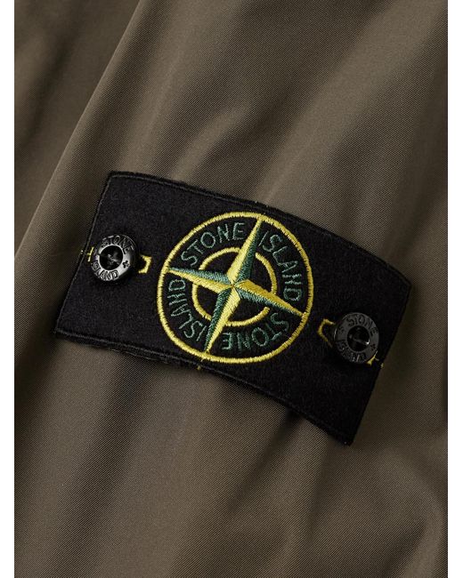 Stone Island Green Logo-Appliquéd Micro Twill Jacket for men