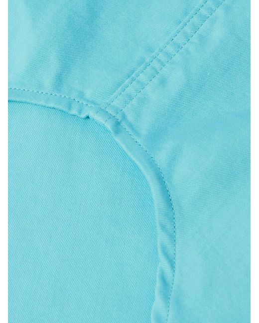 Cotton-Twill Shirt di A.PRESSE in Blue da Uomo