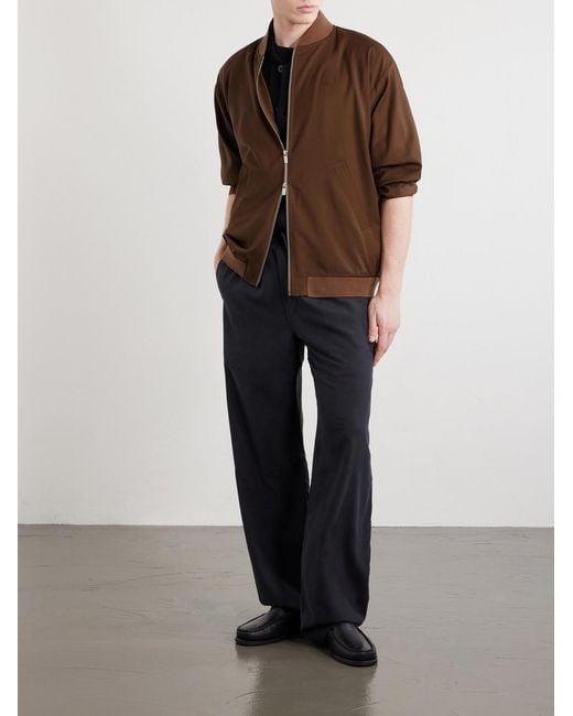 Barena Brown Gabier Virgin Wool Bomber Jacket for men