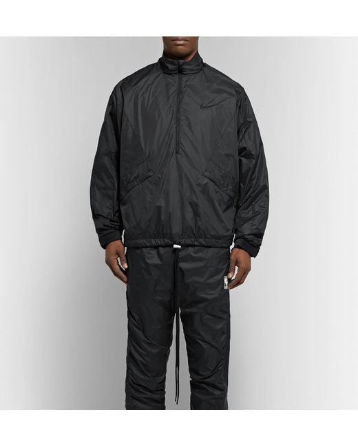 Nike Fear Of God Shell Half-zip Jacket in Black for Men | Lyst UK