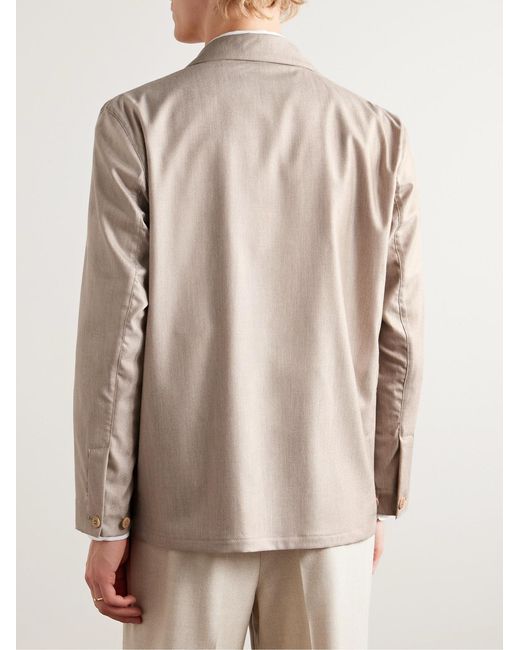 STÒFFA Natural Double-Breasted Cashmere Suit Jacket for men