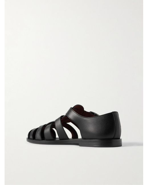 Loro Piana Maxime Walk Sandalen aus Leder in Black für Herren