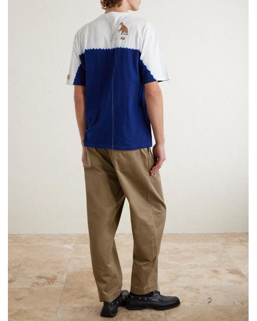 Kapital Natural Straight-Leg Pleated Cotton-Twill Chinos for men