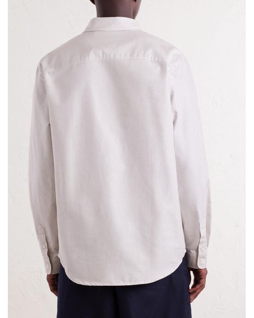 A.P.C. Pink Button-down Collar Striped Cotton Shirt for men