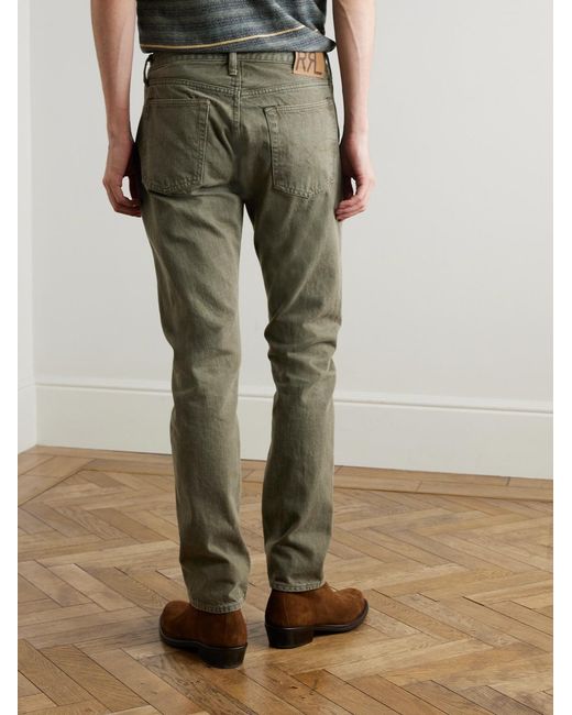 RRL Green Slim-Fit Jeans for men