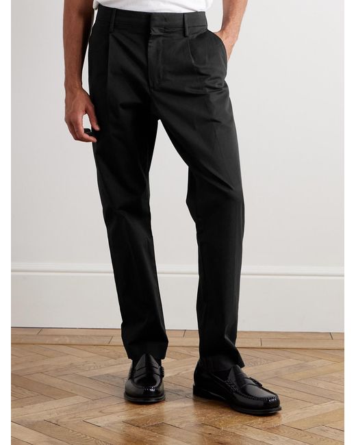 NN07 Black Bill 1804 Straight-Leg Organic Cotton-Blend Trousers for men