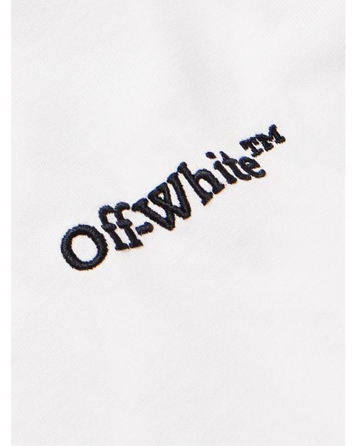 T-shirt in jersey di cotone con logo di Off-White c/o Virgil Abloh in White da Uomo
