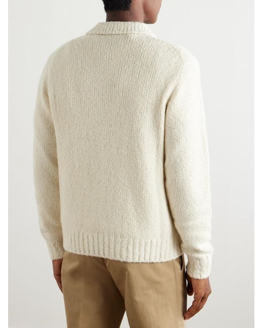 Loro Piana Natural Folecchio Cashmere And Silk-Blend Half-Zip Sweater for men