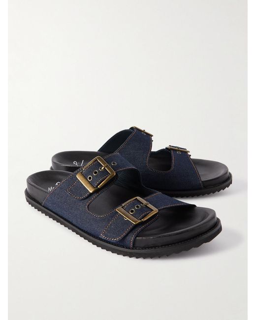 Mr P. Blue David Denim Sandals for men