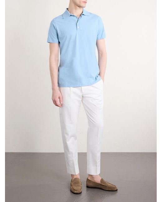 Paul Smith Blue Cotton Polo Shirt for men