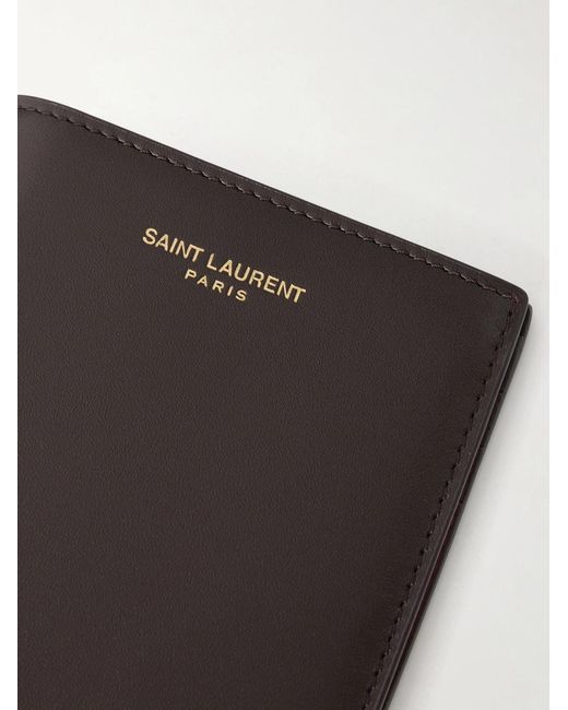 Saint Laurent Black Leather Billfold Wallet for men