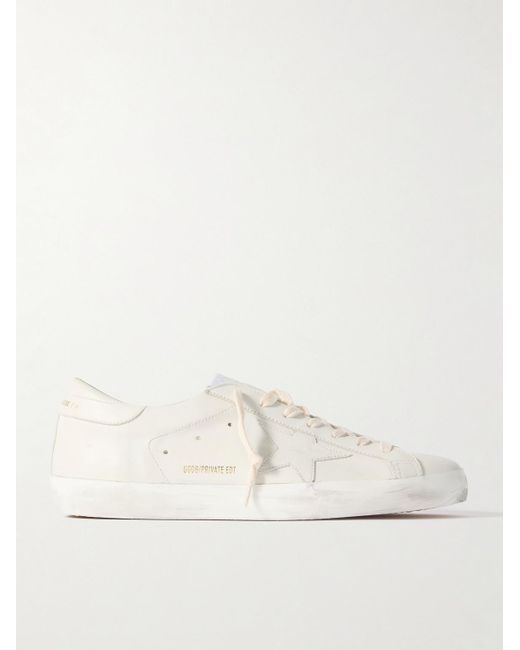 Golden Goose Deluxe Brand Super-Star Sneakers aus Leder in Distressed-Optik in Natural für Herren