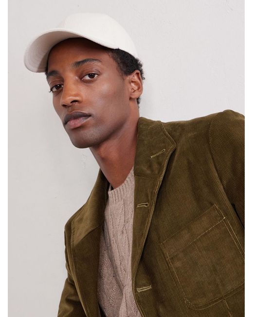 James Purdey & Sons Natural Logo-embroidered Cotton-corduroy Baseball Cap for men