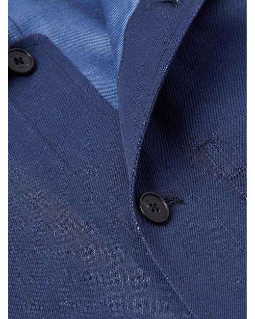 Slowear Blue Venezia 1951 Cotton And Linen-blend Twill Chore Jacket for men
