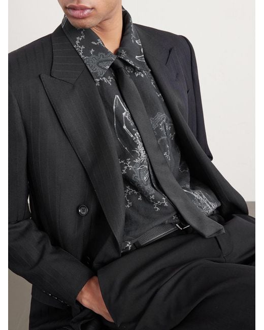 Our Legacy Blue Every Printed Cotton And Linen-blend Shirt for men