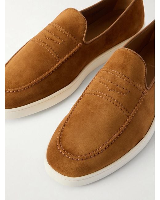 Church's Brown Peebles Suede Loafers for men